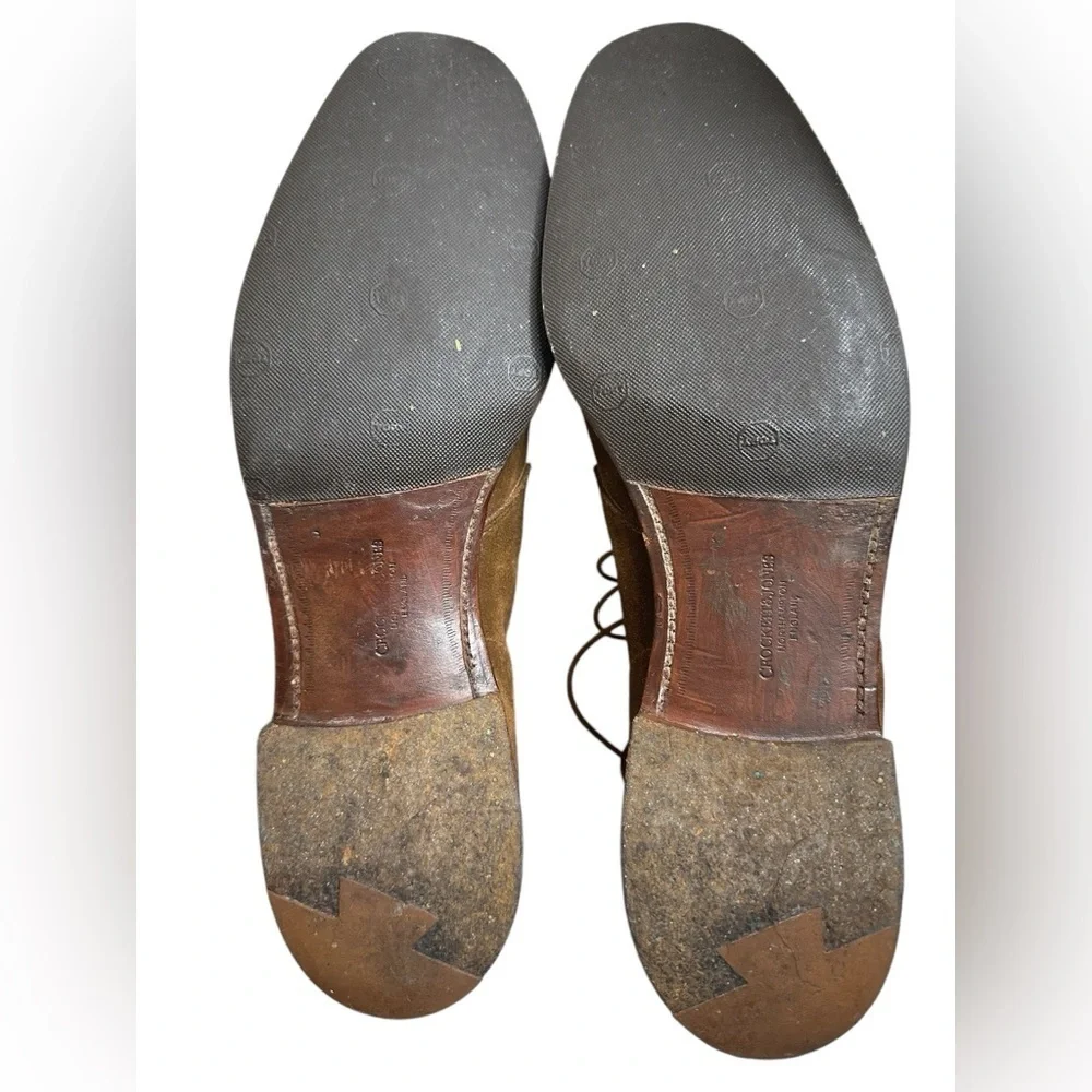CROCKETT & JONES for Barneys New York CHUKKA BOOT LIGHT snuff SUEDE LEATHER SOLE